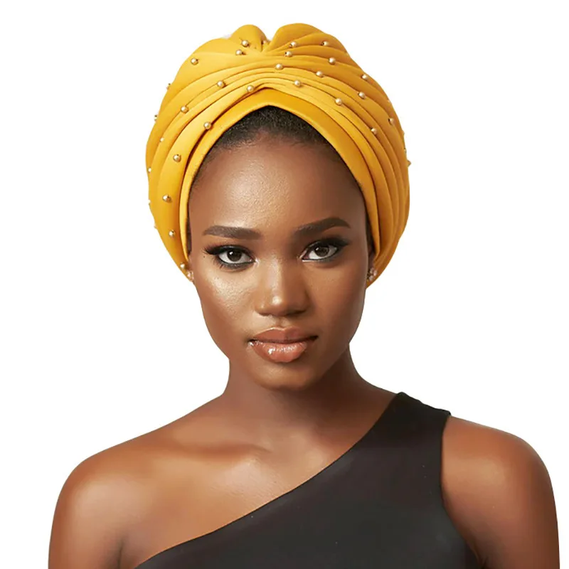 Top Trends: New Women Pearls Beaded Turban Hats Beanies Muslim Headwraps Ladies Hijab Stretch African Hair Loss Bonnet Chemo Cancer Cap Shoppable Styles