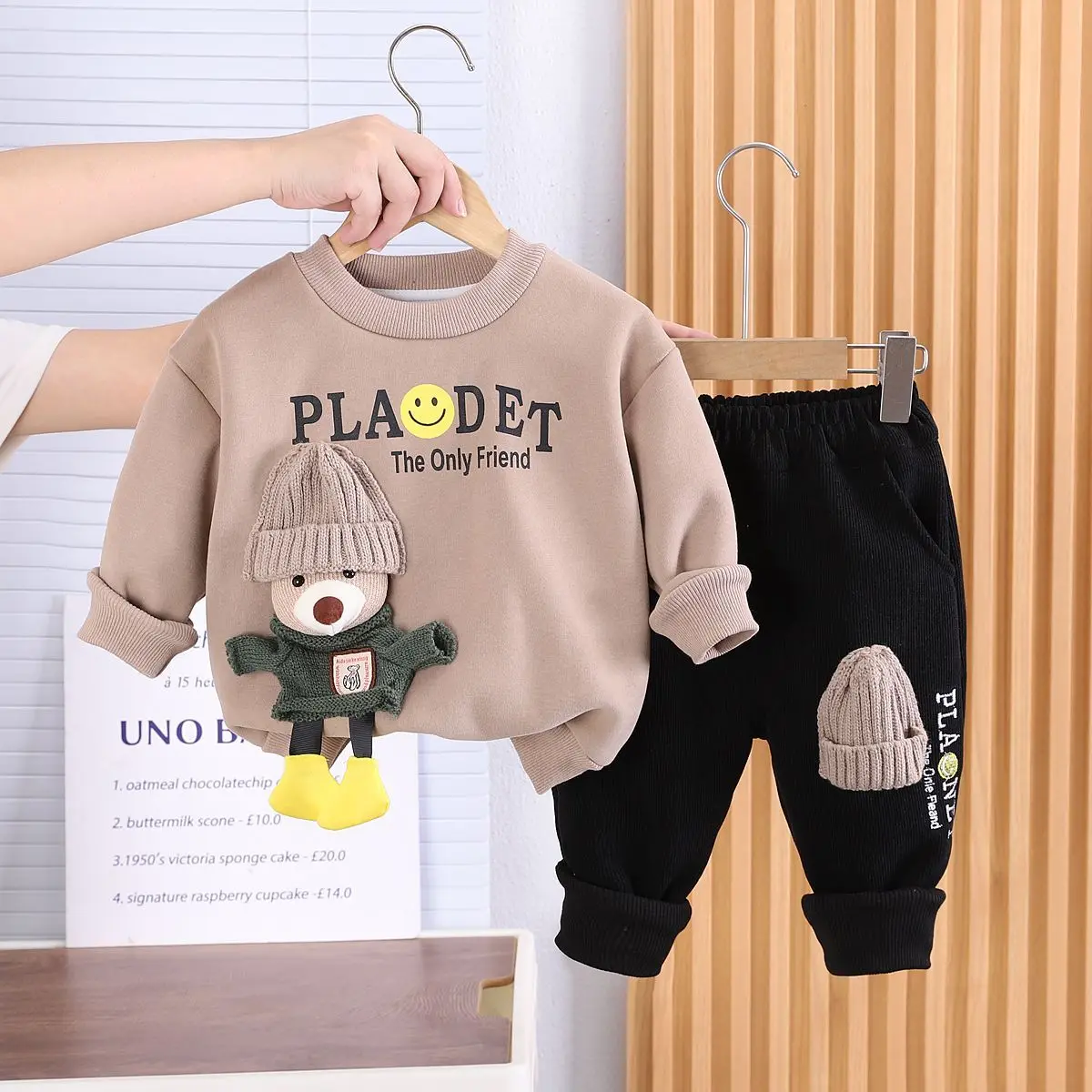 Top Trends: Children&#039;s Clothing Set Autumn And Winter New Boys&#039; Baby Korean Edition Plush Thickened Sweater Pants Two Piece Set Shoppable Styles