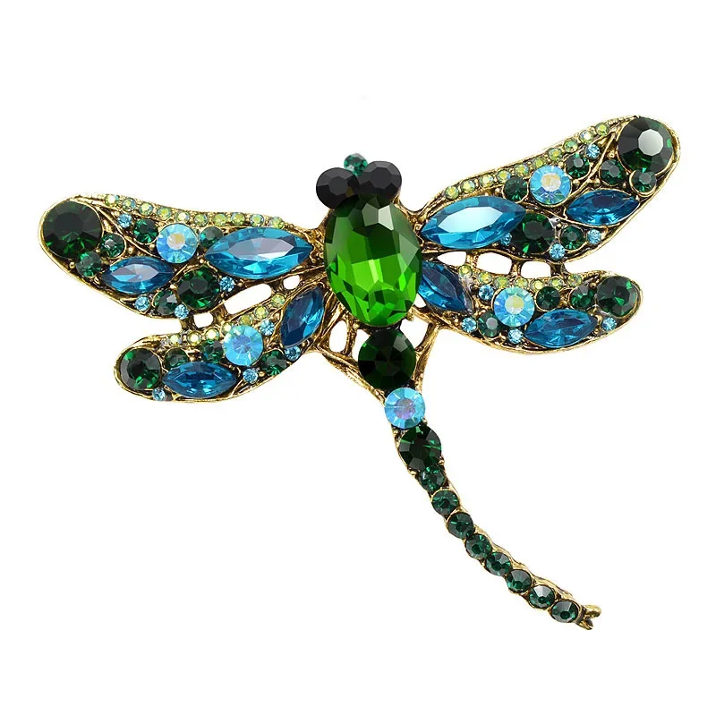 Top Trends: CINDY XIANG Vintage Rhinestone Dragonfly Brooches For Women Large Insect Brooch Pin Fashion Dress Coat Accessories Cute Jewelry Shoppable Styles