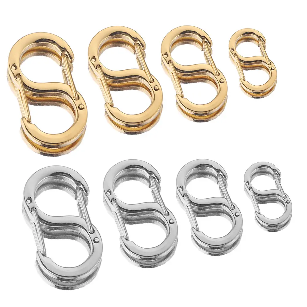 Top Trends: 4pcs Stainless Steel Chic Letter S Buckle Gold Plated Lobster Clasps Hooks Connectors Necklace For DIY Jewelry Making Supplies Shoppable Styles - Image 2