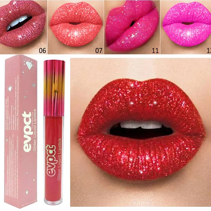 Top Trends: Diamond Shimmer Glitter Lip Gloss Waterproof Long Lasting Metallic Liquid Lipstick Diamond Pearl Colour Lip Gloss Sexy Make Up Shoppable Styles