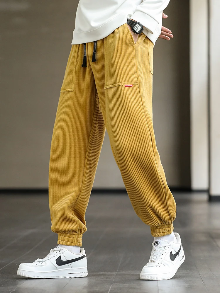 Top Trends: Big Size 8xl 7xl New Autumn Winter Corduroy Sweatpants Men Baggy Joggers Fashion Streetwear Men&#039;s Loose Casual Harem Pants 140kg Shoppable Styles