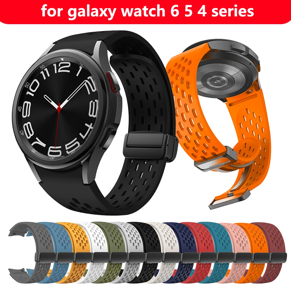 Top Trends: Magnetic Strap For Samsung Galaxy Watch 6 5 4 40mm 44mm Watch 5Pro 45mm Silicone Bracelet Iwatch Watch 6 4 Classic 47 43 42 46mm Shoppable Styles