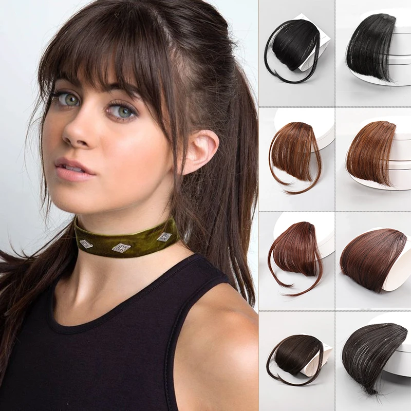 Top Trends: MANWEI Synthetic Wig Air Bangs Natural Short Brown Blond Black Fake Hair Fringe Extension Shoppable Styles