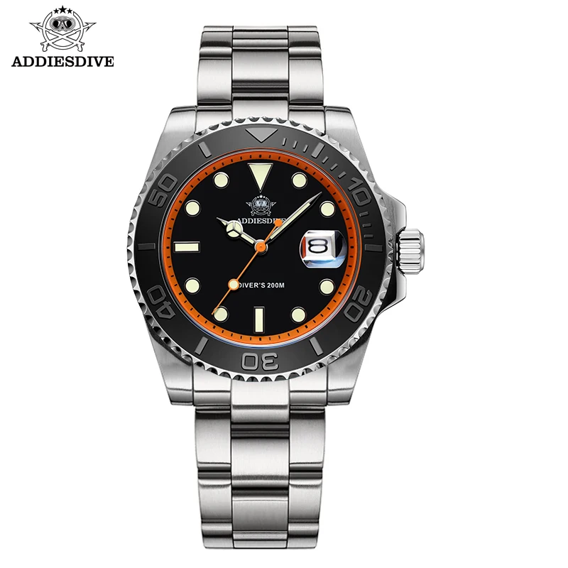 Top Trends: ADDIESDIVE Quartz Steel Watches AD2040 BGW9 Super Luminous 316L Stainless Steel 200M WaterproofMen's Watch Shoppable Styles - Image 4