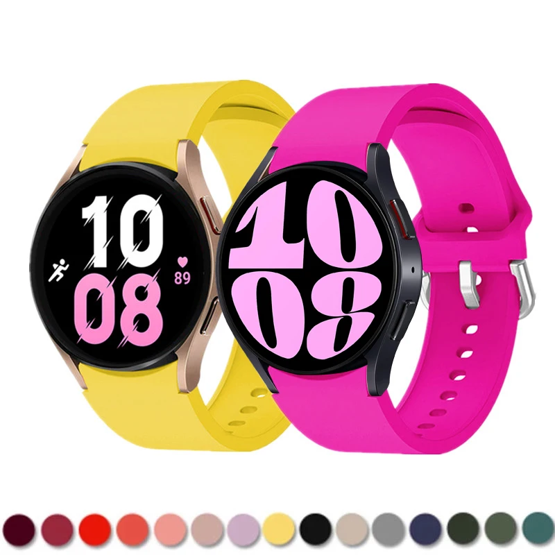 Top Trends: Strap For Samsung Galaxy Watch 6 5 4 44mm 40mm / 5 Pro 45mm Wristband 20mm Silicone Bracelet Galaxy Watch 6 Classic 43mm 47mm Band Shoppable Styles