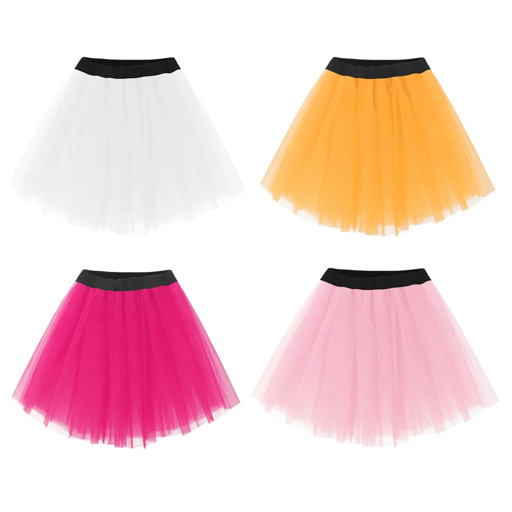 Top Trends: Women Tutu Skirt Girls Elastic Waist Tulle Fluffy Dance Cosplay Party Ballet Perform Festival Man Marathon Funny Adult Miniskirt Shoppable Styles