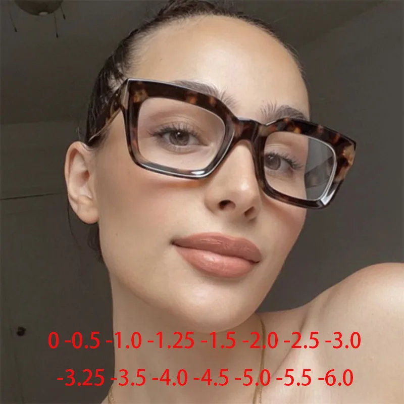 Top Trends: Retra Square Concave Frame Clear Lens Glasses Ultra Light Myopia Nerd Spectacles Degree 0 -0.5 -1.0 -2.0 -3.0 -4.0 To -6.0 Shoppable Styles