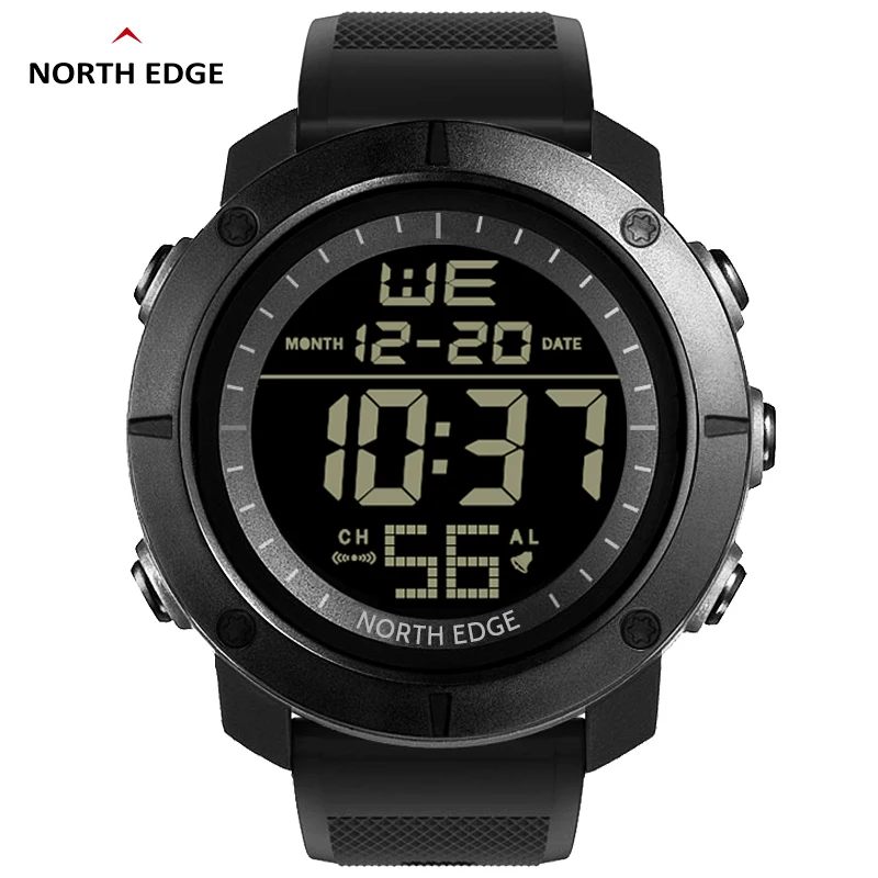 Top Trends: NORTH EDGE Mens Digital Watches Army Military World Time Alarm Sport Stopwatch For Male Waterproof 50M Wristwatch 2022 Relogios Shoppable Styles