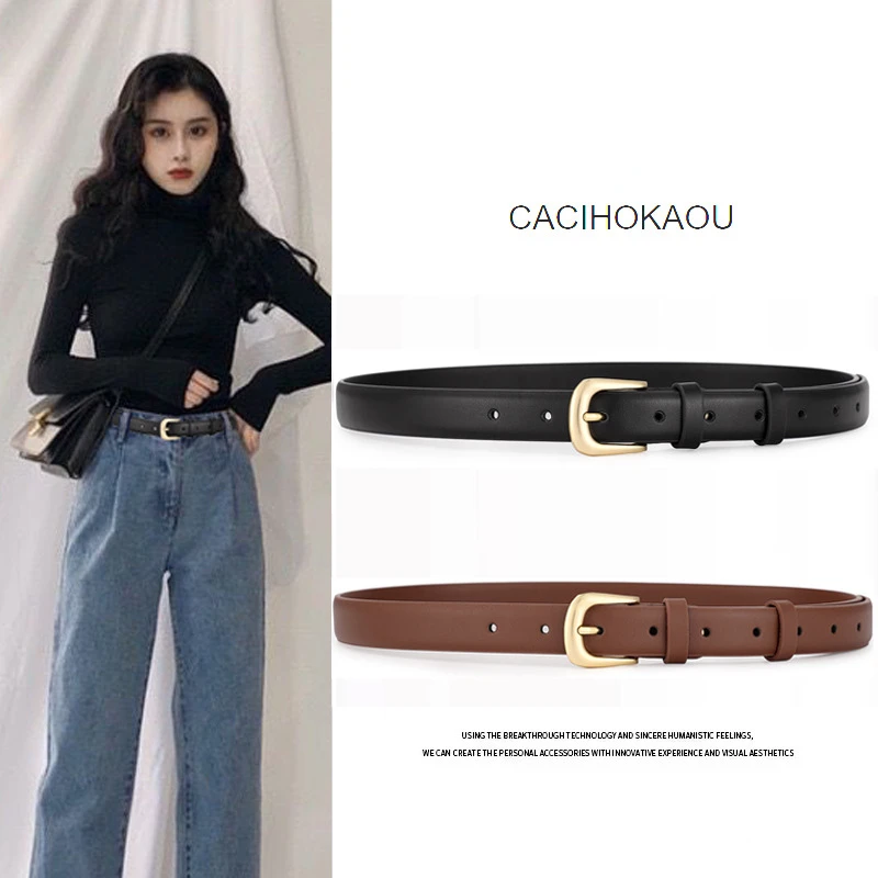 Top Trends: Ladies Belt Leather Student Korean Version Versatile Jeans Belt Decorative Skirt New Luxury Designer Belt Shoppable Styles