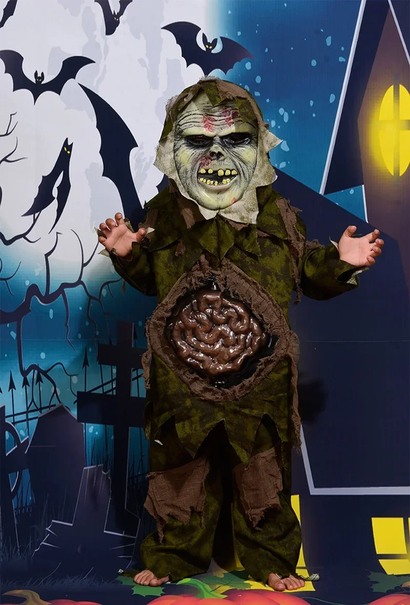 Top Trends: Carnival Swamp Monster Scary Terror Cosplay Costumes For Kids Horrible Viscera Clothes Ghost Zombie Mask Suits Shoppable Styles - Image 4