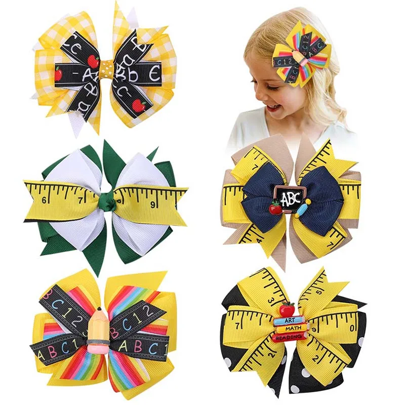 Top Trends: Oaoleer Fashion Back To School Hair Bows Clips For Baby Girls Cute Pencil Pen Hairpins Children Handmade Barrettes Kids Headwear Shoppable Styles