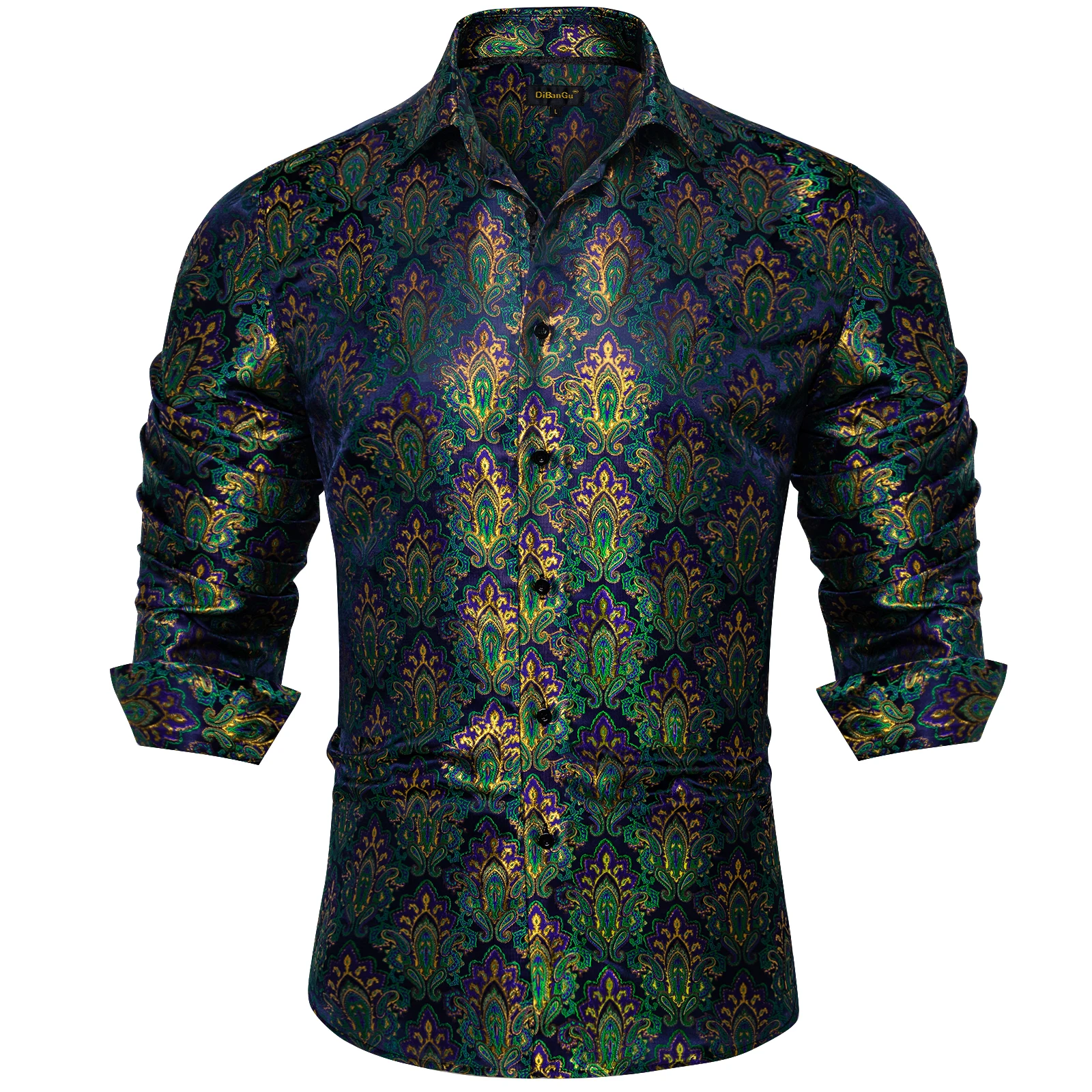 Top Trends: 2023 New Luxury Silk Designer Men&#039;s Shirt Long Sleeve Social Button Down Collar Dress Shirts Blouse Prom Party Men Clothing Shoppable Styles