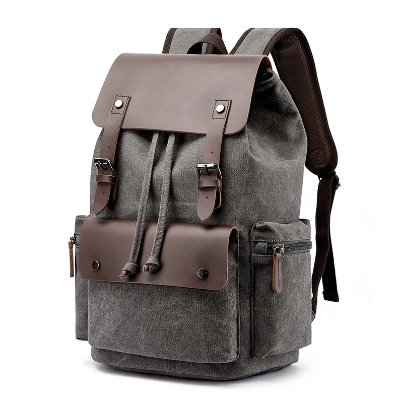 Top Trends: NEW Men&#039;s Backpack Vintage Canvas Backpack School Bag Men&#039;s Travel Bags Large Capacity Backpack Laptop Backpack Bag High Qualit Shoppable Styles