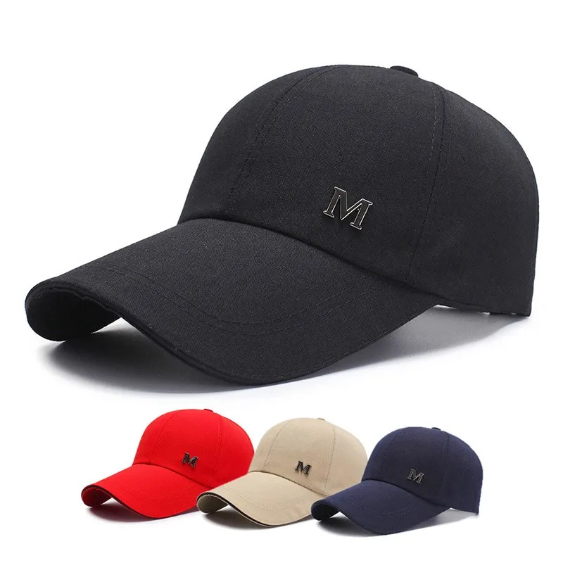 Top Trends: Men Women Baseball Cap Summer Cotton Hat Embroidery Snapback Hip-Hop Cap Adult Sport Sun Hat Casual Long Brim Sunscreen Golf Cap Shoppable Styles - Image 3