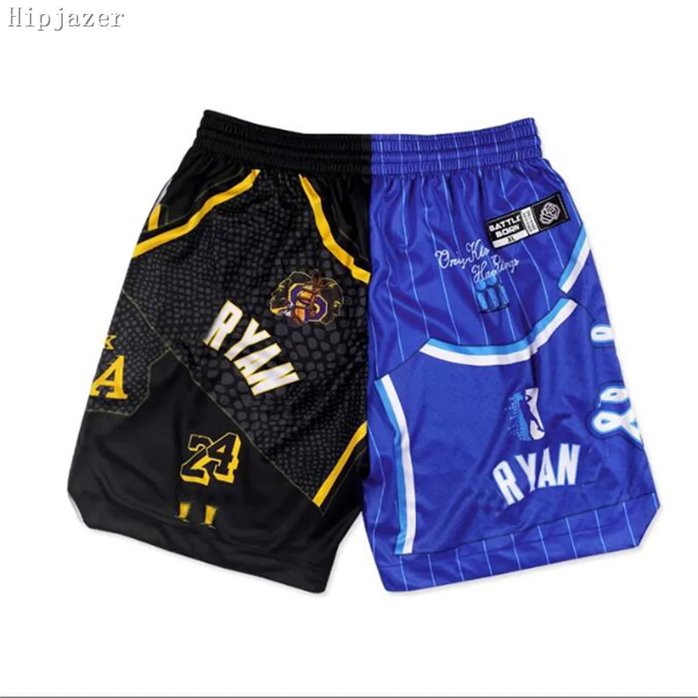 Top Trends: 2024Men Basketball Shorts 24 # 8 # European American Style Slam Hiphop Street Basketball Shorts Training Running Shorts Shoppable Styles - Image 5