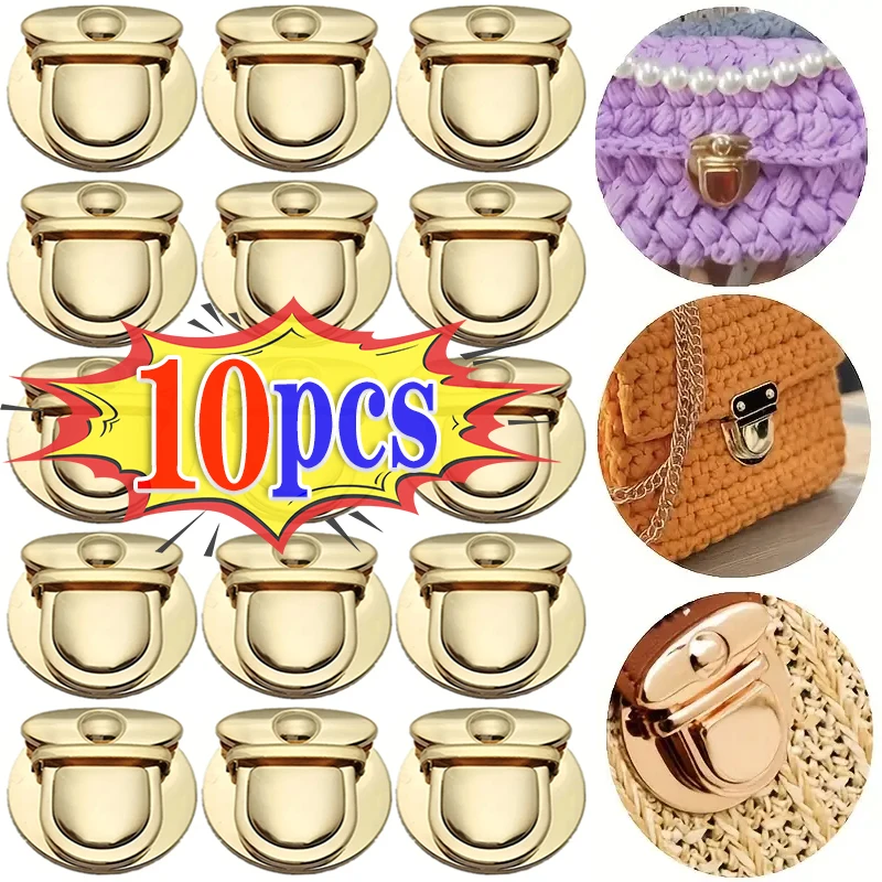 Top Trends: 5 / 10pcs Metal Locks Bag Clasp Catch Buckles For Handbag Purse Craft Bag Accessories Totes Closures Snap Clasps Buckle Fasteners Shoppable Styles