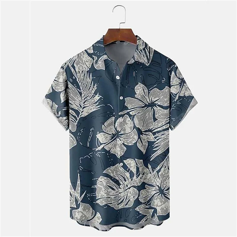 Top Trends: Hawaiian Tropical Plant Print Shirts Men&#039;s Vacation Beach Top Summer Loose Breathable Clothing Street Outdoor Short Sleeve Shoppable Styles