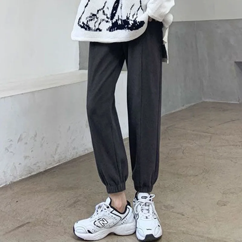 Top Trends: 2023 New Spring And Autumn Fashion Trend High Waist Lace Loose Casual Tie Feet Thin Versatile Solid Color Women&#039;s Sports Pants Shoppable Styles