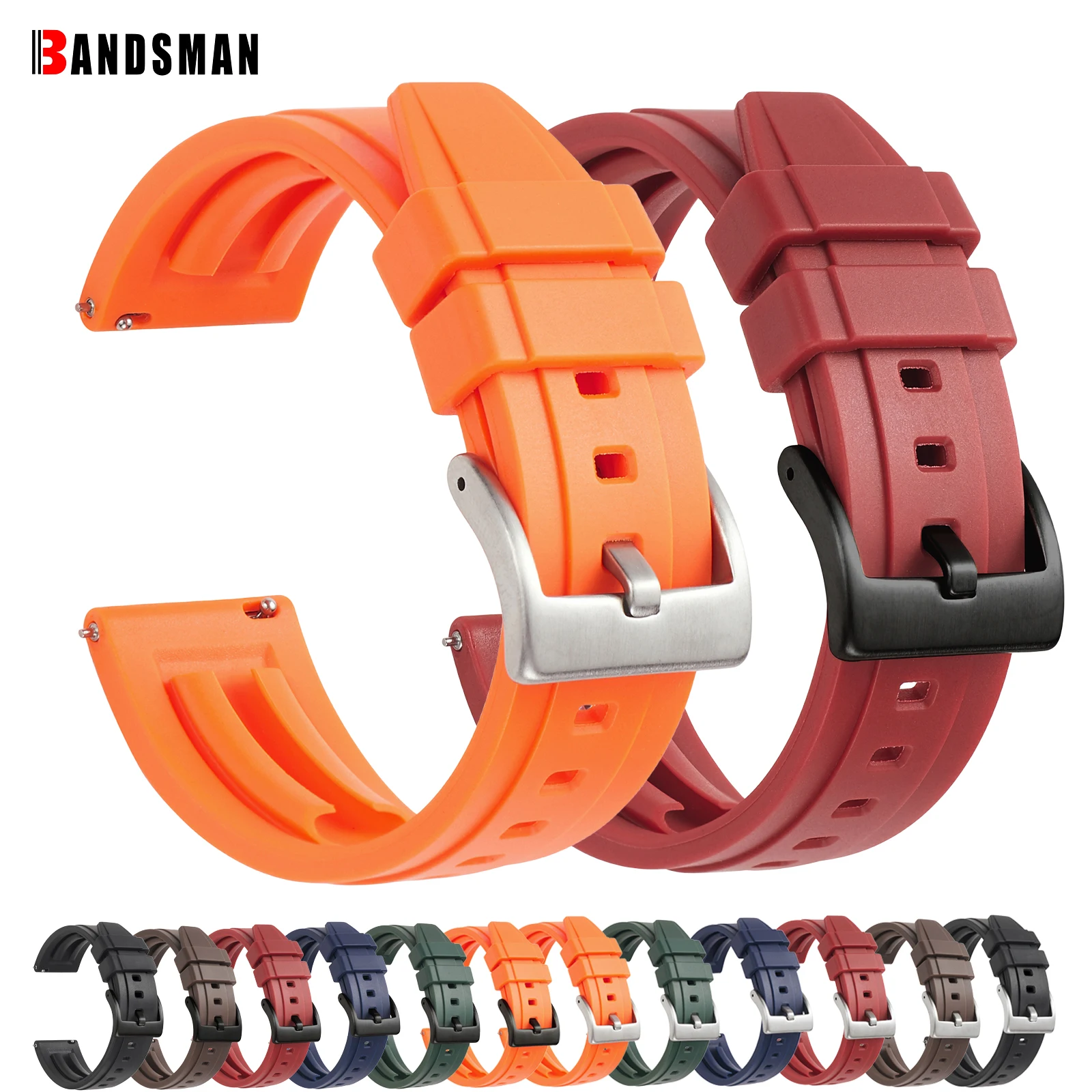 Top Trends: Premium Silicone Watch Band Quick Release Rubber Watch Strap 18mm 19mm 20mm 21mm 22mm Watch Strap Watch Replacement Watchband Shoppable Styles - Image 2