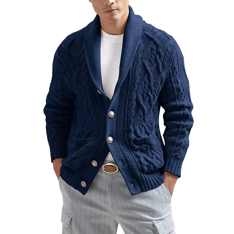 Top Trends: Men&#039;s Jacket Solid Color Slim Long Sleeved Knitting Sweater Coat Autumn Winter Cardigan Outerwear Male Tops Ropa De Hombre Shoppable Styles