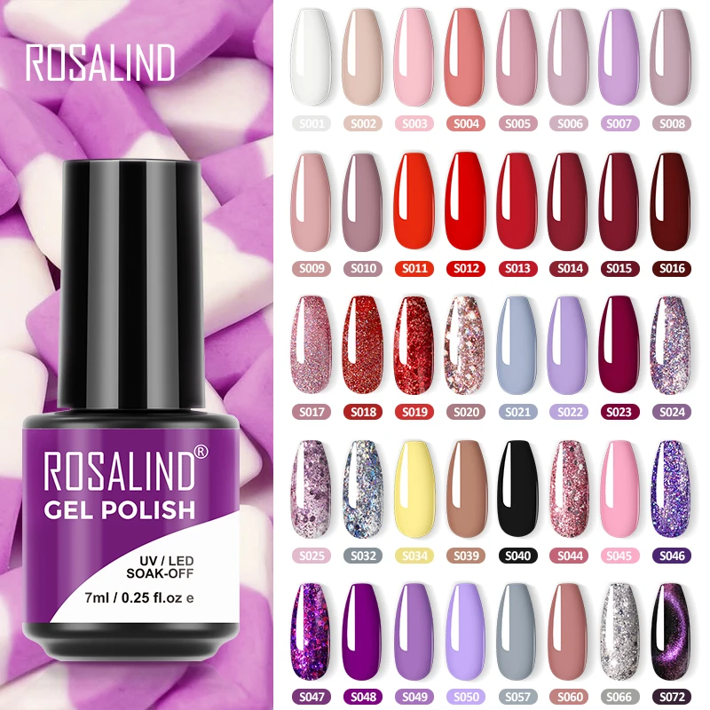 Top Trends: ROSALIND 7ML Gel Nail Polish Colorful Glitter UV Nail Gel Vernis Semi Permanent Gel For Manicure Soak Off Varnishes Nail Art Shoppable Styles