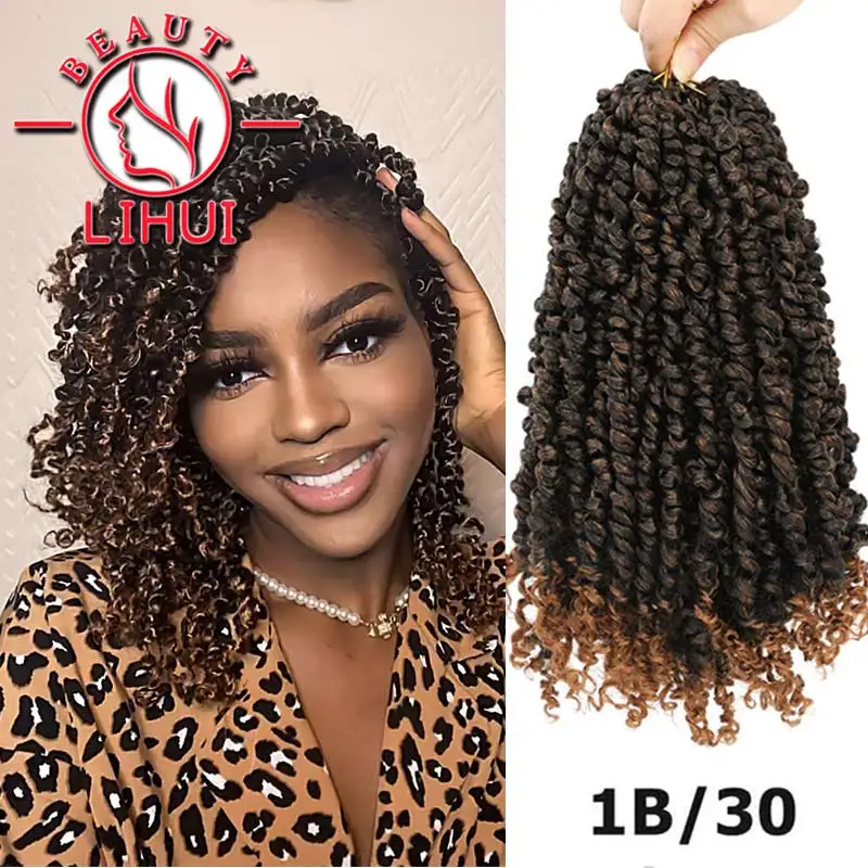 Top Trends: Passion Twist Crochet Hair 6 / 8 / 12 / 18 Inch Short Bob Pre-Looped Crochet Braids For Black Women Synthetic Braiding Hair Extensions Shoppable Styles