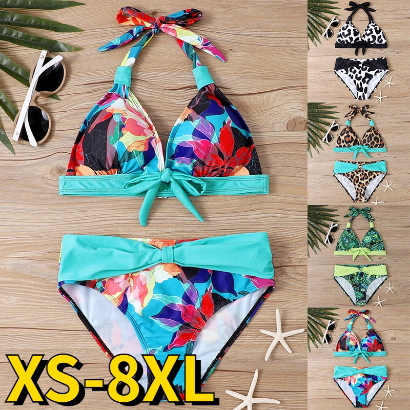 Top Trends: 2023 New Swimsuit Female New Design Printing Bikini Swimwear Summer Two Piece Set Bath Suit Women Retro High Waist Bathing Suit Shoppable Styles