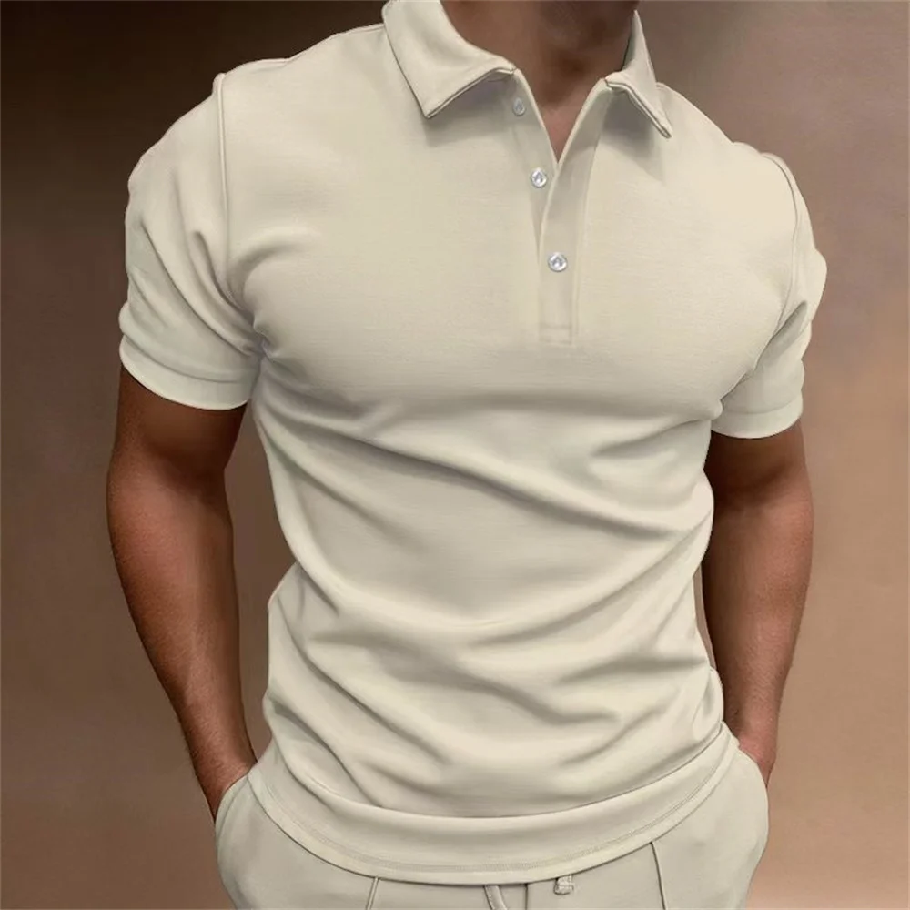 Top Trends: NEW Men&#039;s Solid Color Polo Shirt Short Sleeve Turn-Down Collar Button Polo Shirt&amp;for Men Casual Streetwear 2023 Summer Male Tops Shoppable Styles