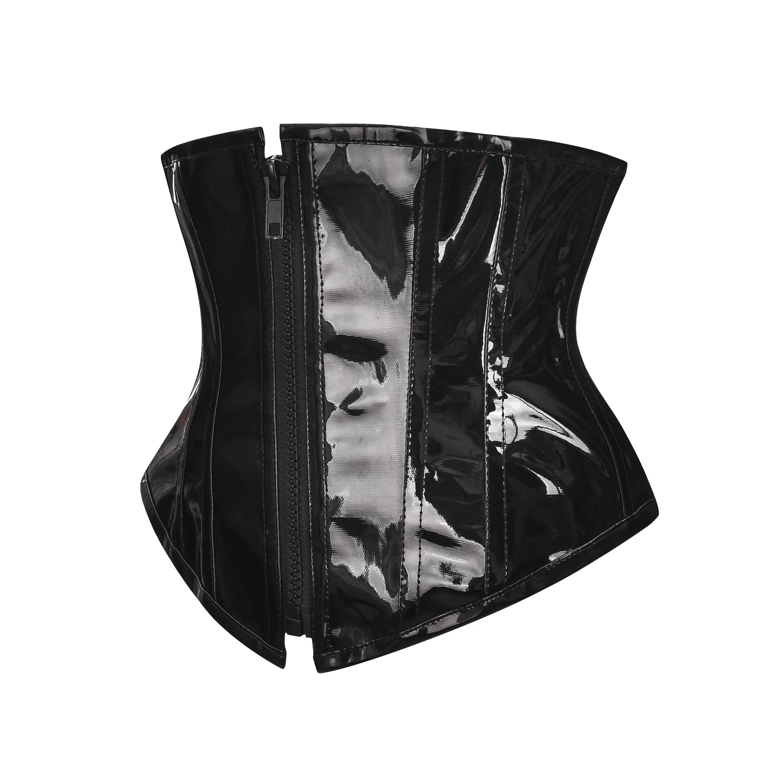 Top Trends: Black PVC Underbust Corset Women Gothic Steampunk Bustier Pu Leather Wasit Trainer Clubwear Shoppable Styles