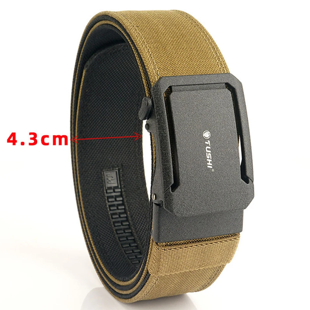 Top Trends: New 4.3cm Men Outdoor Hunting Metal Tactical Belt Multi-function Alloy Buckle High Quality Marine Corps Canvas Hanging Gun Belt Shoppable Styles - Image 3