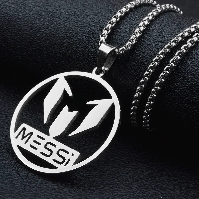 Top Trends: HNSP Lionel Messi Stainless Steel Pendant Chain Necklace For Men Boy Accessories Jewelry Football Soccer Star Gift Shoppable Styles