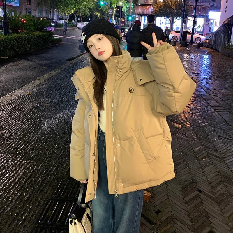 Top Trends: Korean Version Of The Winter Parker Coat Female Jacket Fashion Warm Loose Women&#039;s Casual Versatile Bread Clothing Cotton Jacket Shoppable Styles