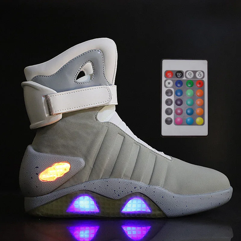 Top Trends: UncleJerry Men Boots Back To Future Adult USB Charging LED Shoes With Remote Control For Men And Women Boots For Party Mag Shoppable Styles