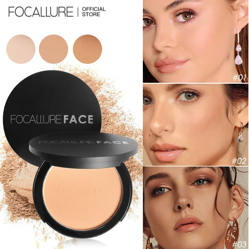 Top Trends: FOCALLURE 9 Colors Pressed Powder Waterproof Long-lasting Full Coverage Face Compact Setting Powder Makeup Foundation Cosmetics Shoppable Styles