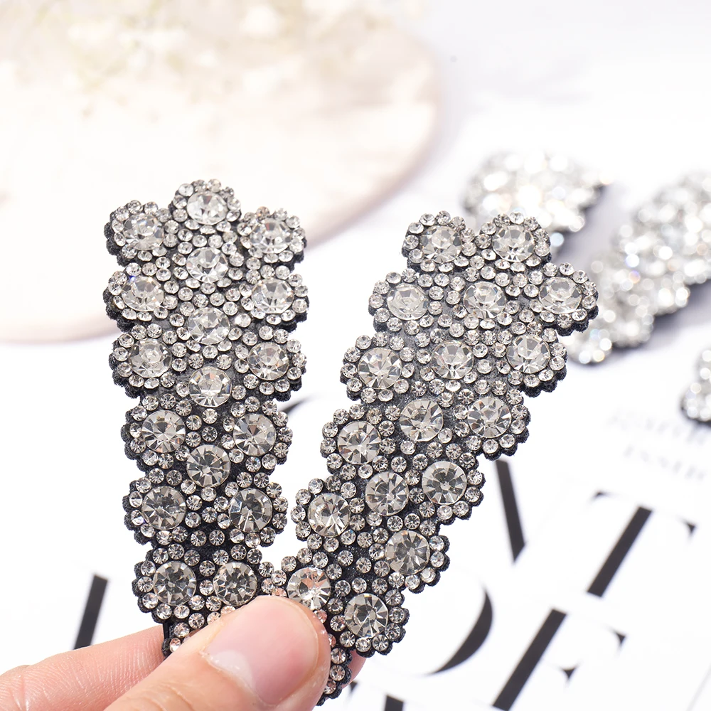 Top Trends: Shine Full Rhinestone Hair Clip Barrettes Duckbill Hairpins For Women Baroque Crystal Hair Accessories Wedding Banquet Jewelrys Shoppable Styles