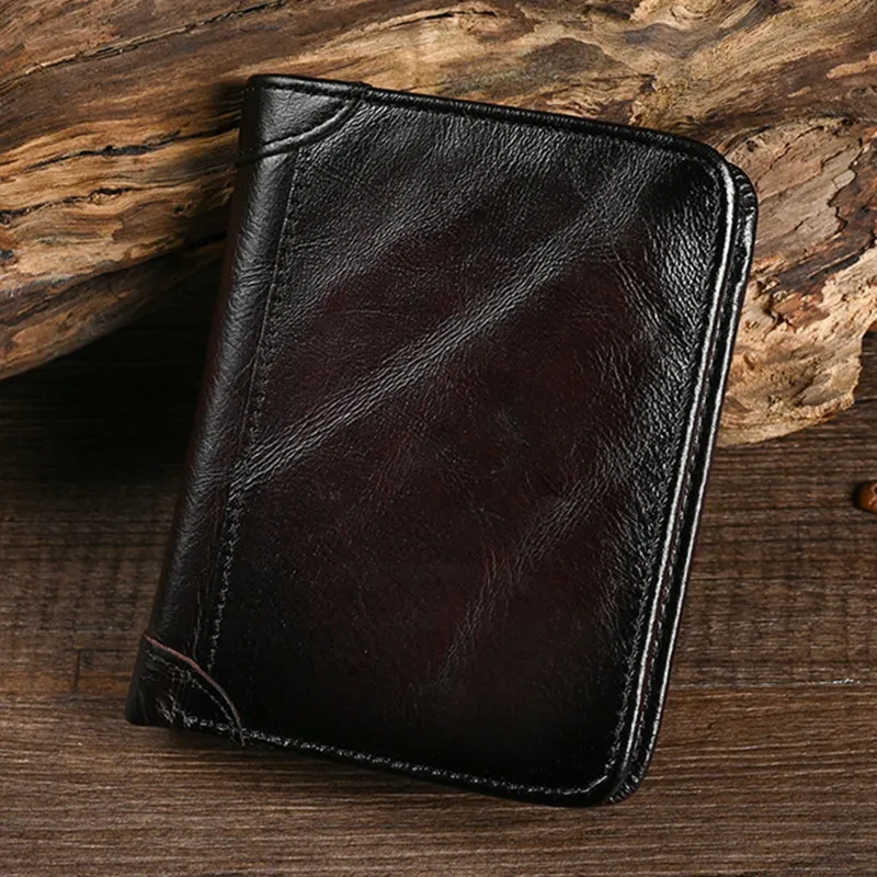 Top Trends: Original Leather Men&#039;s Short Wallet Vintage Coin Purse Luxury Cowhide Card Holder Large Capacity Male Money Wallet Shoppable Styles