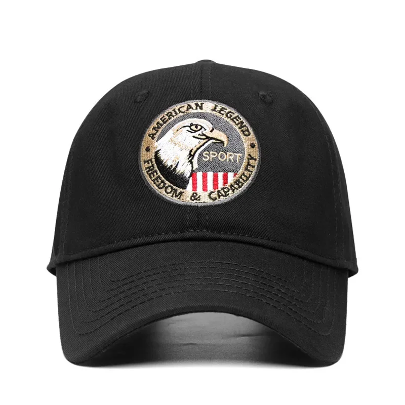 Top Trends: New Eagle Embroidery Big Head Men Snapback Hats Hip Hop Women Baseball Caps Adult Cotton 56-60cm 59-63cm Large Size Gorros Shoppable Styles - Image 4