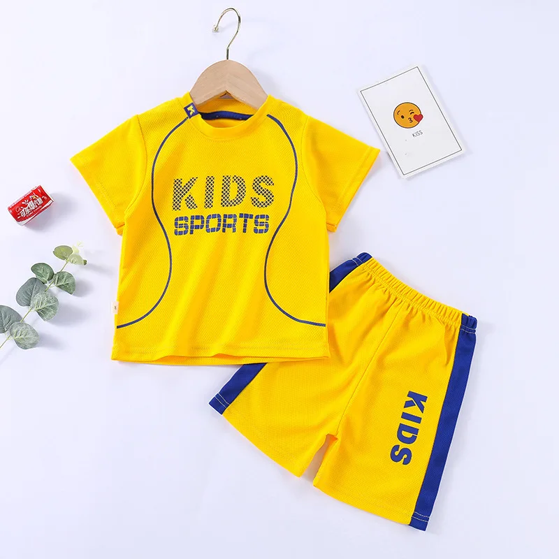 Top Trends: Boys Girls Sports Basketball Clothes Jersey Suit Summer Children Football T Shirts Shorts 2pcs Sets Breathable Sportswear 1-14Y Shoppable Styles - Image 2