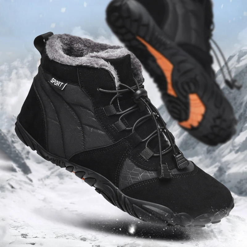 Top Trends: New Winter Booties Men Snow BareFoot Casual Shoes Outdoor Waterproof Work Shoes Warm Fur Men Ankle Shoes Snow Boots Big Size 47 Shoppable Styles