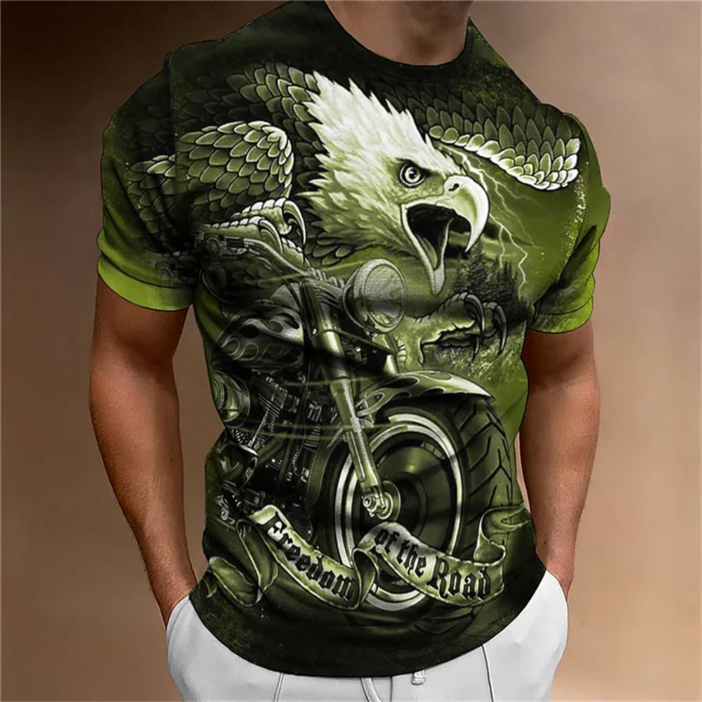 Top Trends: New Vintage T Shirt For Men Eagle Print 3d T-shirts Summer O Neck Short Sleeve Street Tops Oversized Tees Shirt Mens Clothes Shoppable Styles - Image 3