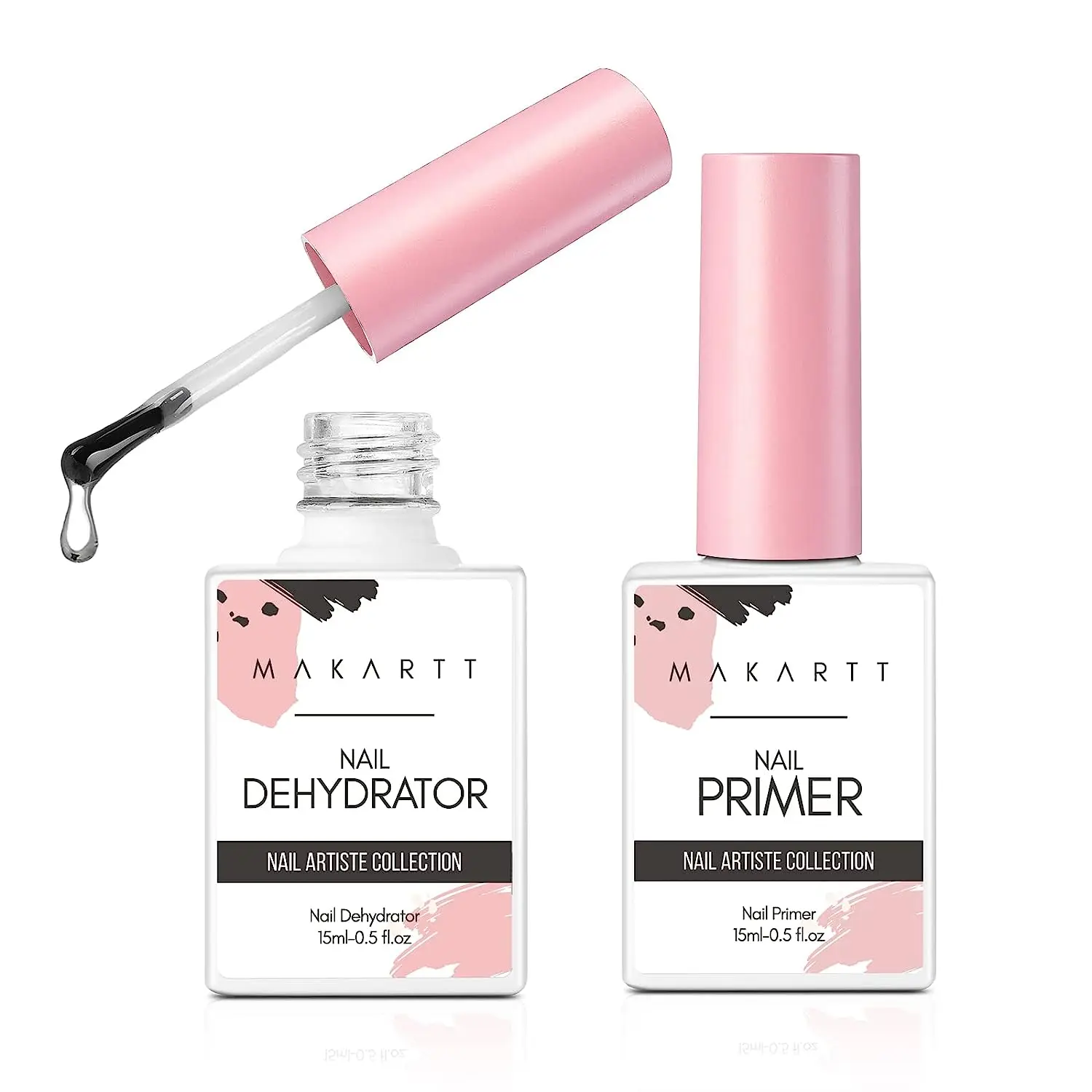 Top Trends: 2Pcs Acid Free Natural Nail Prep Dehydrate & Bond Primer Makartt 15ml Gel Nail Polish Nail Dehydrator And Primer Supplies Shoppable Styles