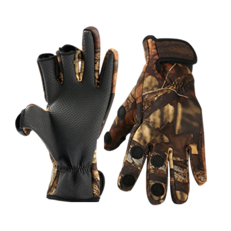 Top Trends: New 3 Shorter Finger Waterproof Fishing Gloves Hunting Anti-Slip Mitts Shooting Camo Without Adhesive Shoppable Styles