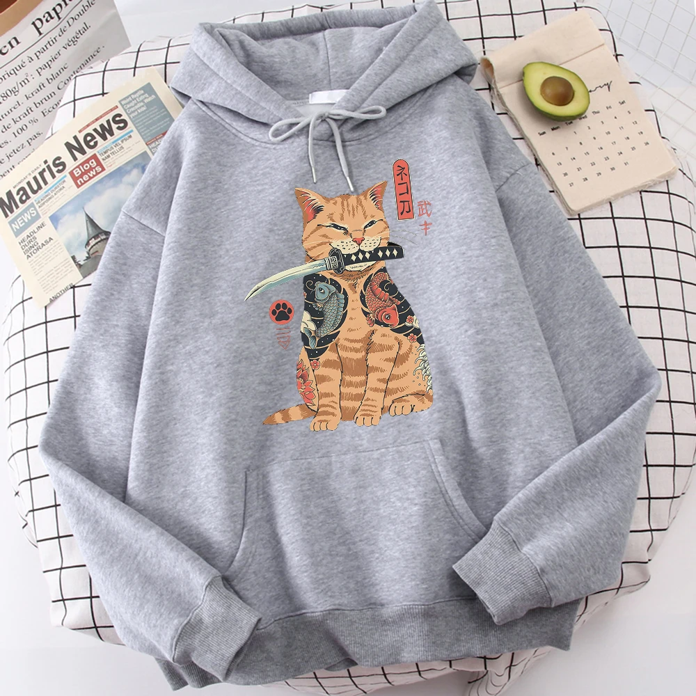 Top Trends: Cute Cat Fashion Hoodies Cool Print Hip Hop Sweatshirt Men New 2022 Autumn Fleece Streetwear Loose Harajuku Man Hooded Sudaderas Shoppable Styles - Image 4