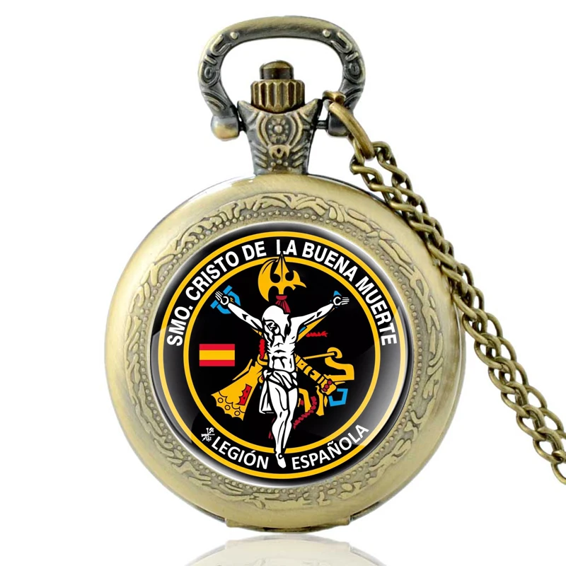 Top Trends: High Quality Legión Española Glass Cabochon Quartz Pocket Watch Vintage Men Women Pendant Necklace Watches Gifts Shoppable Styles