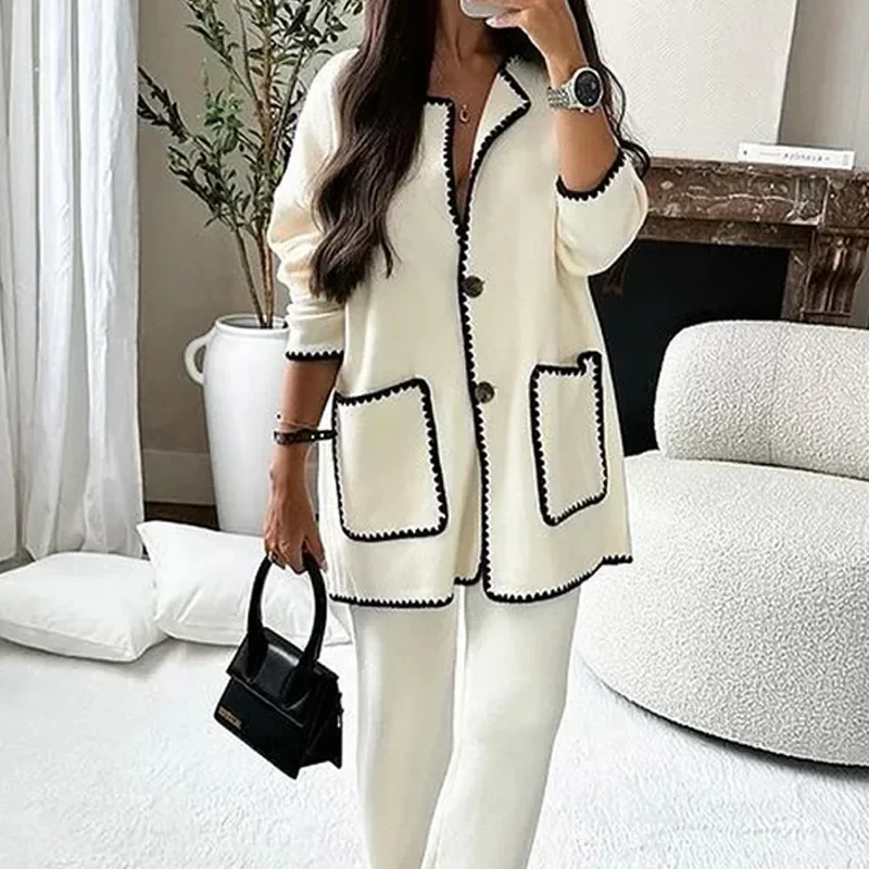 Top Trends: 2024 Spring Women Jacket Patchwork Long Sleeve Button Coat Female Winter Fashion Loose Elegant Chic Casual Office Outerwear Lady Shoppable Styles