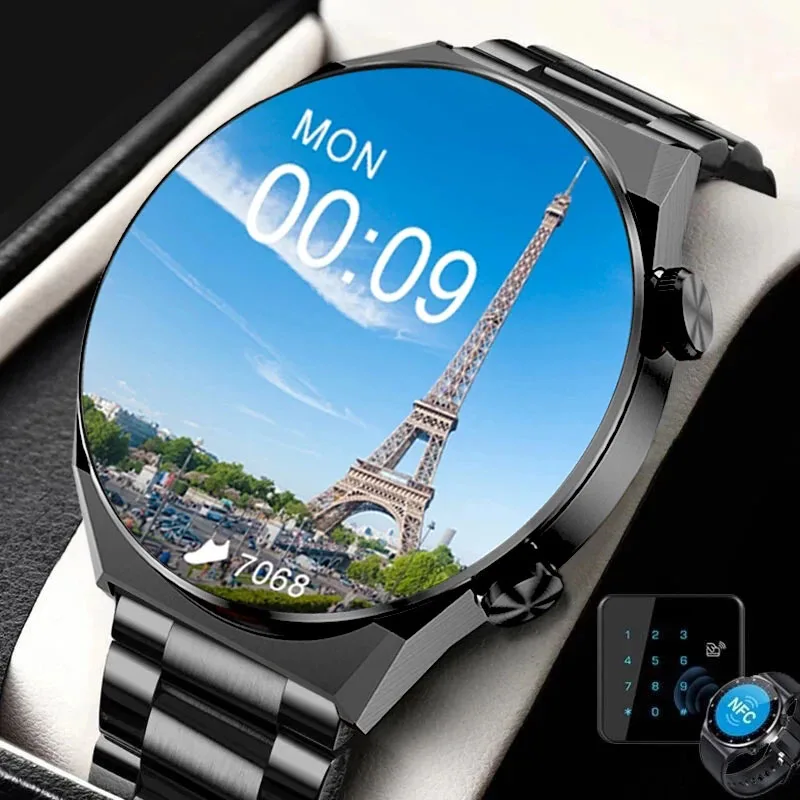 Top Trends: 2023 New AMOLED 454*454 Screen New Men Smart Watch Sports NFC Access Control Smartwatch Bluetooth Call Clock Waterproof For Men Shoppable Styles