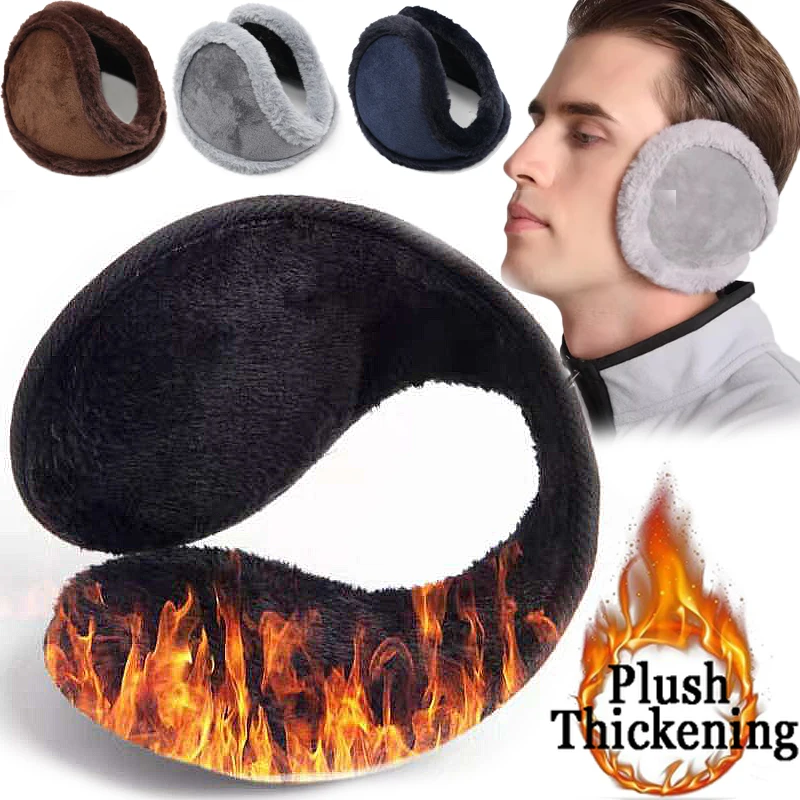 Top Trends: Winter Plush Thickening Earmuffs Ear Warmer Women Men Cold Proof Fashion Solid Color Earflap Outdoors Soft Protection Ear-Muffs Shoppable Styles