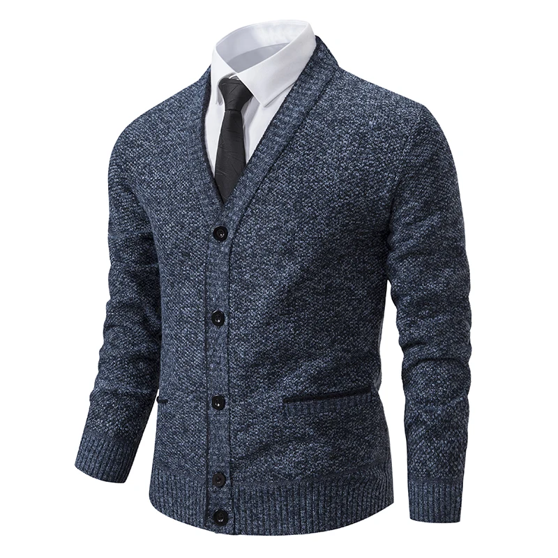 Top Trends: Spring Autumn Cardigan Men V Neck Knitted Sweater Coats Solid Color Mens Casual Sweater Cardigan Jacket Slim Knitwear Tops Men Shoppable Styles