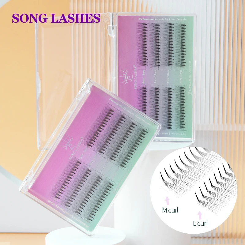 Top Trends: SONG LASHES 6D M L Special Curl Promade Fans Eyelash Extensions Thin Pointy Base Premade Volume Fans Shoppable Styles